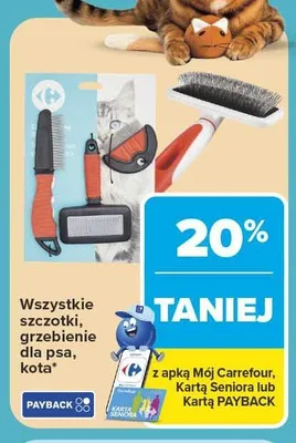Szczotki, grzebienie dla psa, kota promocja w Carrefour