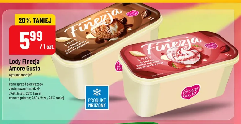Lody Finezja Amore Gusto promocja w POLOmarket