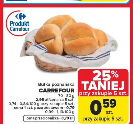 Bułka poznańska Carrefour promocja w Carrefour