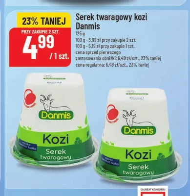 Serek twarogowy kozi Danmis promocja w POLOmarket