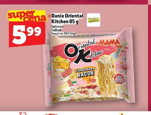 Danie Oriental Kitchen Carbonara Bacon Unifood promocja w TOPAZ