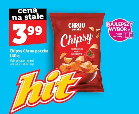 Chipsy Chruu paczka promocja w TOPAZ