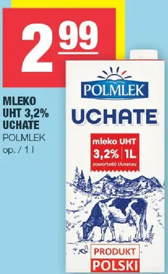 Mleko UHT 3,2% Uchate promocja w SPAR