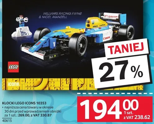 Klocki LEGO ICONS 10353 promocja w Selgros