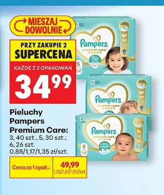 Pieluchy Pampers Premium Care 6 promocja w Biedronka