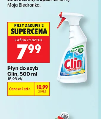 Płyn do szyb Clin promocja w Biedronka