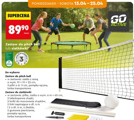 Zestaw do pitch ball lub siatkówki promocja w Biedronka