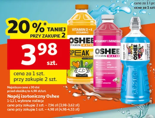 Napój izotoniczny Oshee promocja w Auchan