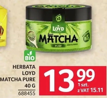 Herbata Matcha Loyd Pure 40 g promocja w Selgros