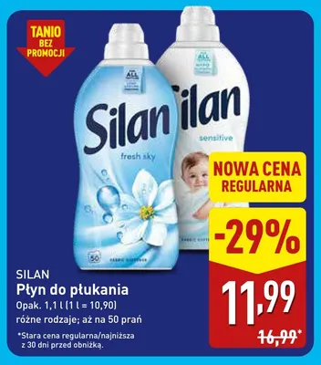 Płyn do płukania Sensitive Silan promocja w Aldi