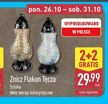 Znicz Flakon Tęcza promocja w Aldi