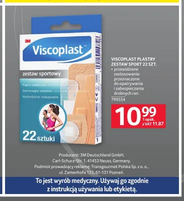 Plastry zestaw sportowy Viscoplast 22-pak promocja w Selgros