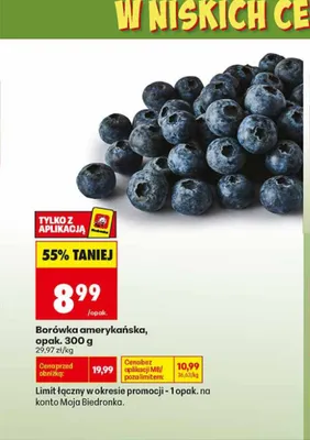 Borówka amerykańska promocja w Biedronka