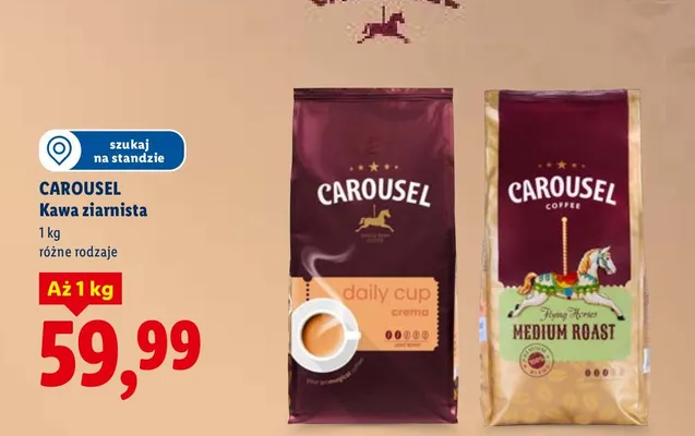 Kawa ziarnista różne rodzaje promocja w Lidl