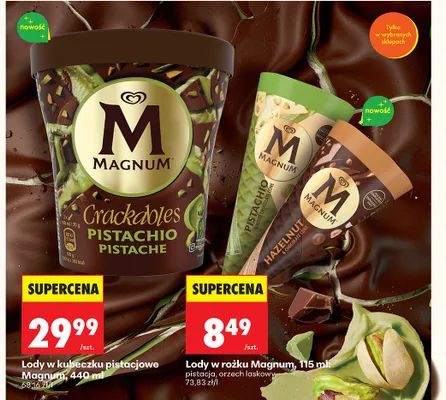 Lody w kubeczku pistacjowe Crackables Pistachio Pistache promocja w Biedronka