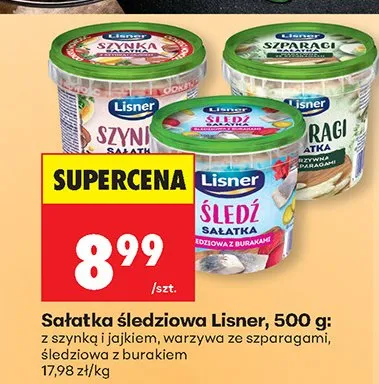 Sałatka śledziowa warzywa ze szparagami promocja w Biedronka