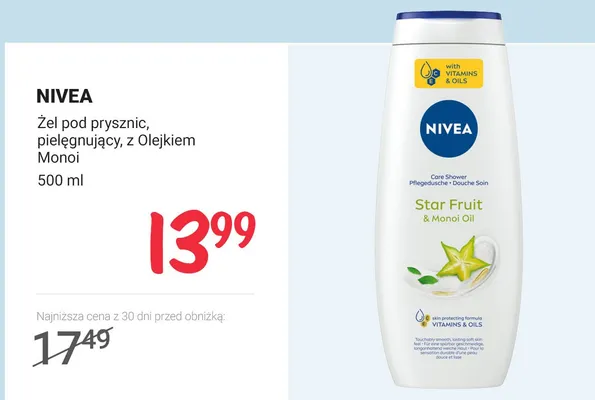 Żel pod prysznic pielęgnujący z Olejkiem Monoi promocja w Rossmann