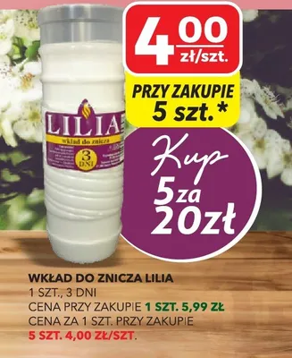 Wkład do znicza promocja w Top Market