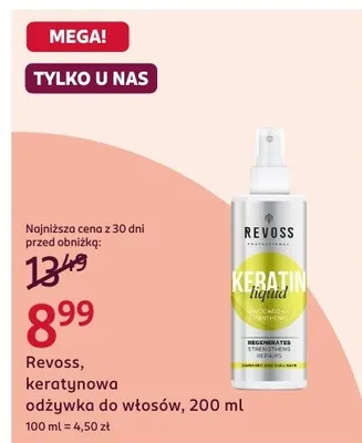 Keratynowa odżywka do włosów, 200ml promocja w Rossmann