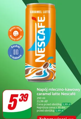 Napój mleczno-kawowy Nescafé caramel latte promocja w Dino