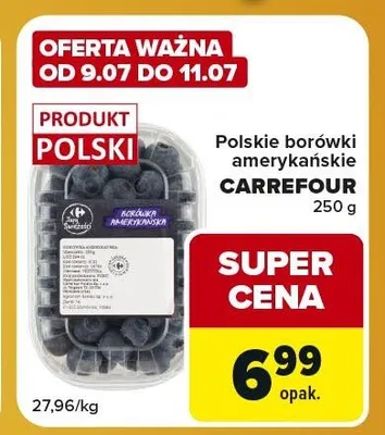 Borówki amerykańskie Carrefour promocja w Carrefour Express