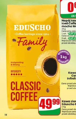 Kawa ziarnista Eduscho Family promocja w Dino
