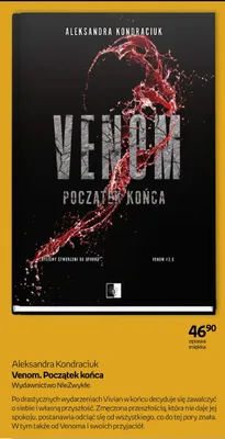 Książka Venom Początek końca Aleksandra Kondraciuk promocja w Empik