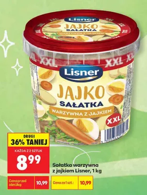 Sałatka warzywna z jajkiem Lisner promocja w Biedronka