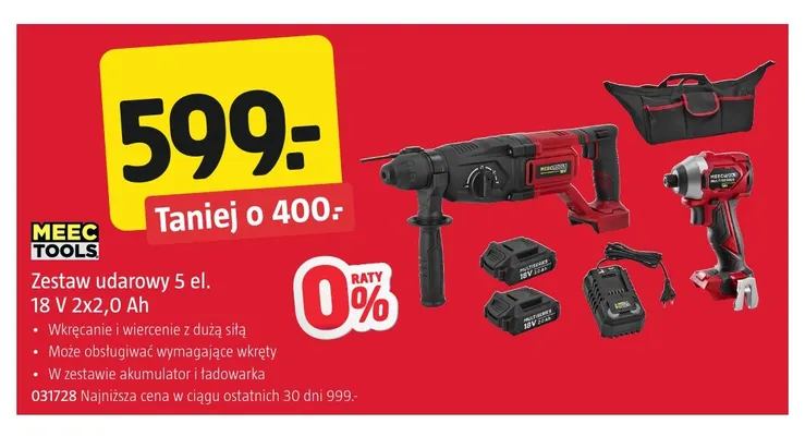Zestaw udarowy 5 el. Meec Tools promocja w Jula