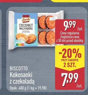 Kokosanki z czekoladą Biscotto promocja w Aldi