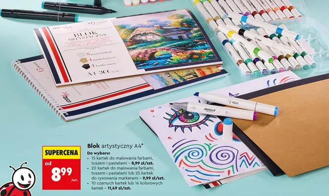 Blok artystyczny A4 LOOZZ Art 16 kartek promocja w Biedronka
