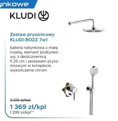 Zestaw prysznicowy KLUDI-BOZZ 7w1 promocja w Blu Salony Łazienek
