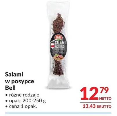 Salami w posypce Bell promocja w Makro