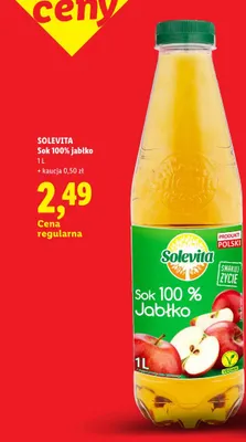Sok 100% jabłko Solevita promocja w Lidl