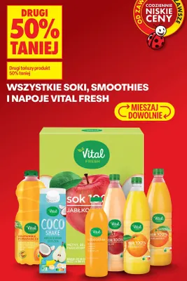 Sok pomarańcza Vital Fresh 100% promocja w Biedronka