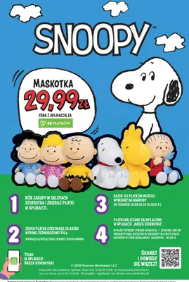 Maskotka Snoopy promocja w Stokrotka