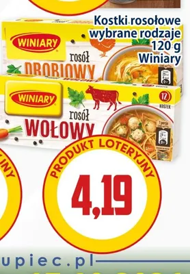 Kostki rosołowe rosół wołowy Winiary promocja w Kupiec