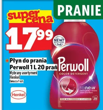 Płyn do prania Perwoll 1L 20 prań promocja w TOPAZ