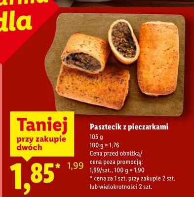Pasztecik z pieczarkami promocja w Lidl