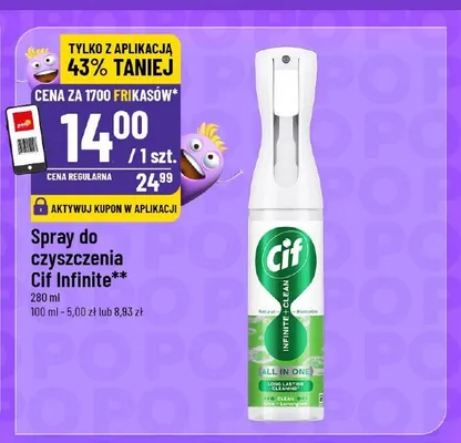 Spray do czyszczenia Cif Infinite promocja w POLOmarket