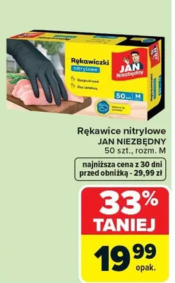 Rękawice nitrylowe Jan Niezbędny 50szt. rozm. M promocja w Carrefour