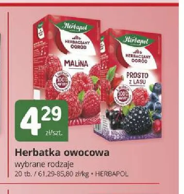 Herbatka owocowa Herbaciany Ogród prosto z lasu Herbapol promocja w Marketvita