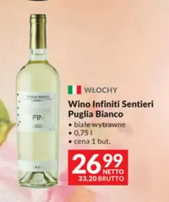 Wino białe Infiniti Sentieri Puglia Bianco wytrawne promocja w Makro