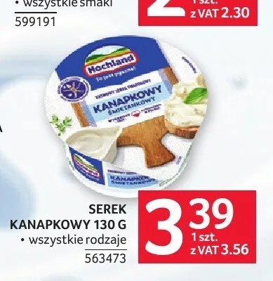 Serek kanapkowy Hochland promocja w Selgros
