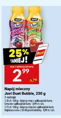 Napój mleczny Jovi Duet Bubble 230g promocja w Twój Market