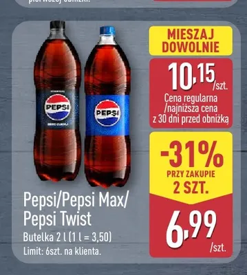 Napój gazowany Pepsi Twist promocja w Aldi