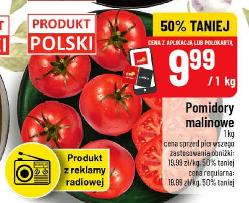 Pomidory malinowe promocja w POLOmarket