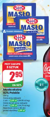 Masło ekstra 82% Polskie Mlekovita promocja w Dino