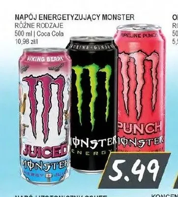 Napój energetyzujący Monster Juiced Viking Berry promocja w Słoneczko