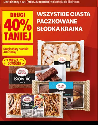 Ciasta paczkowane Słodka Kraina promocja w Biedronka